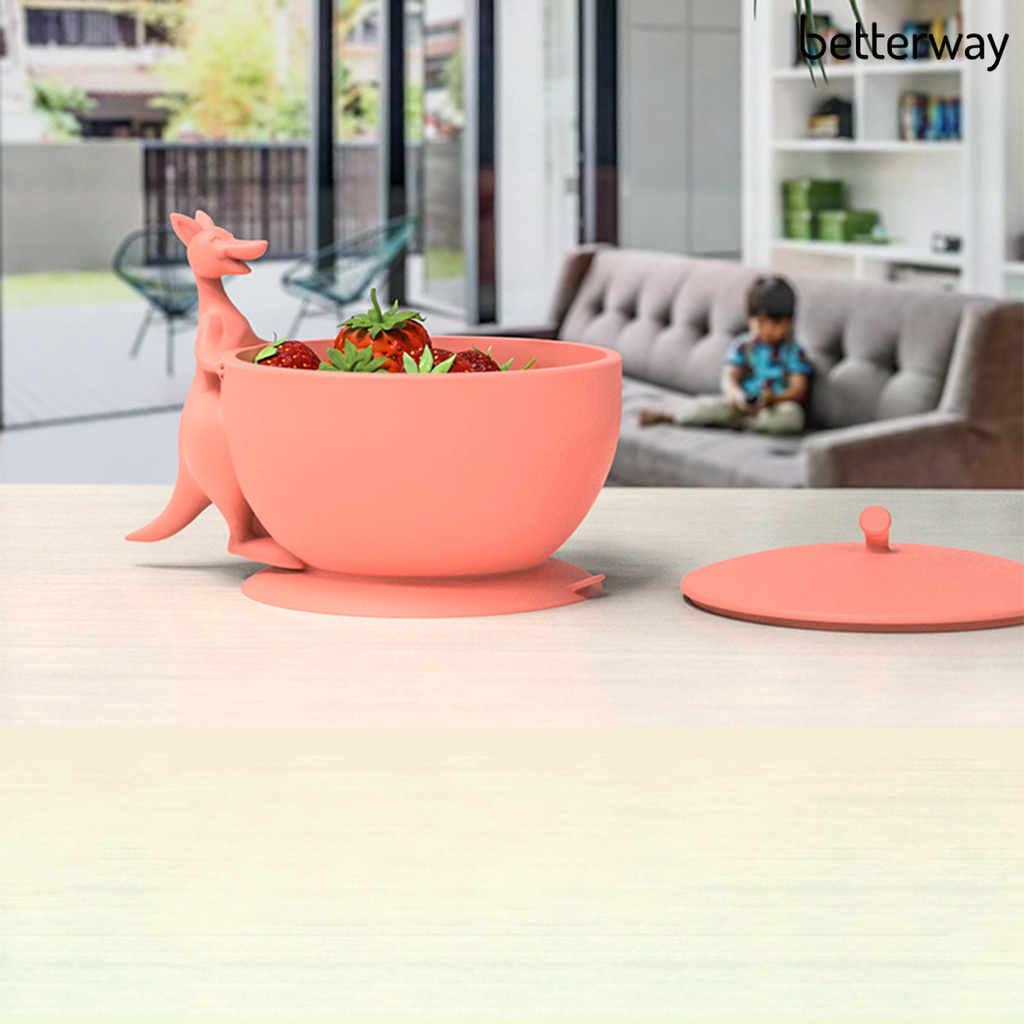 Bát Ăn Dặm Có Giác Hút Chống Rơi Chống Trượt Hình Kangaroo Cho Bé