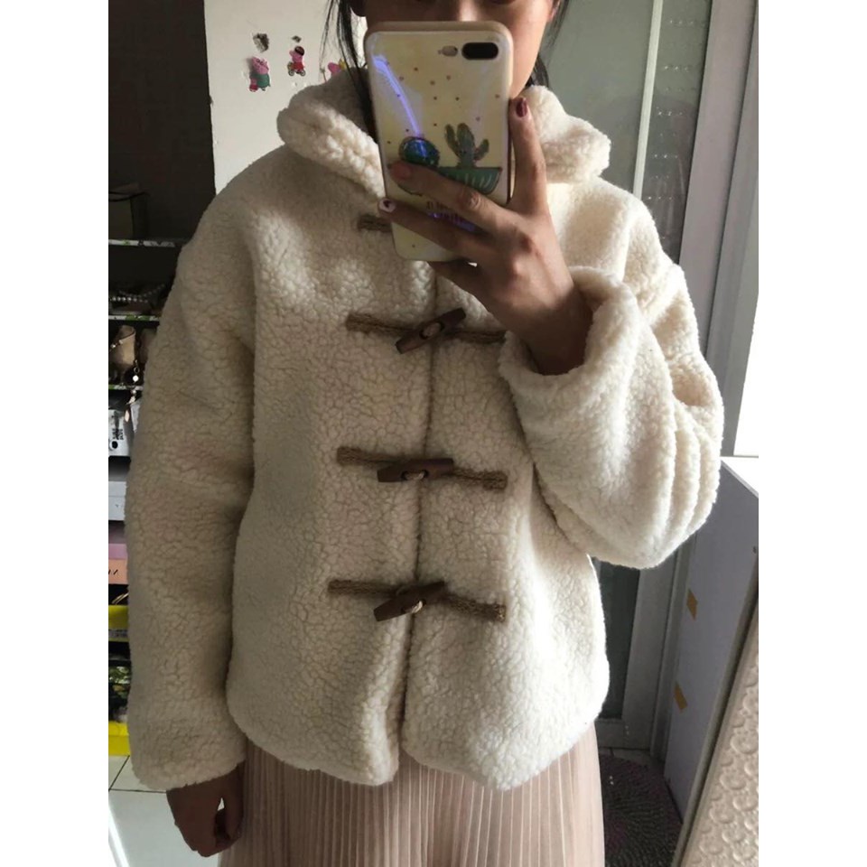 Áo khoác Lông cừu nữ kiểu dáng cổ điển | BigBuy360 - bigbuy360.vn