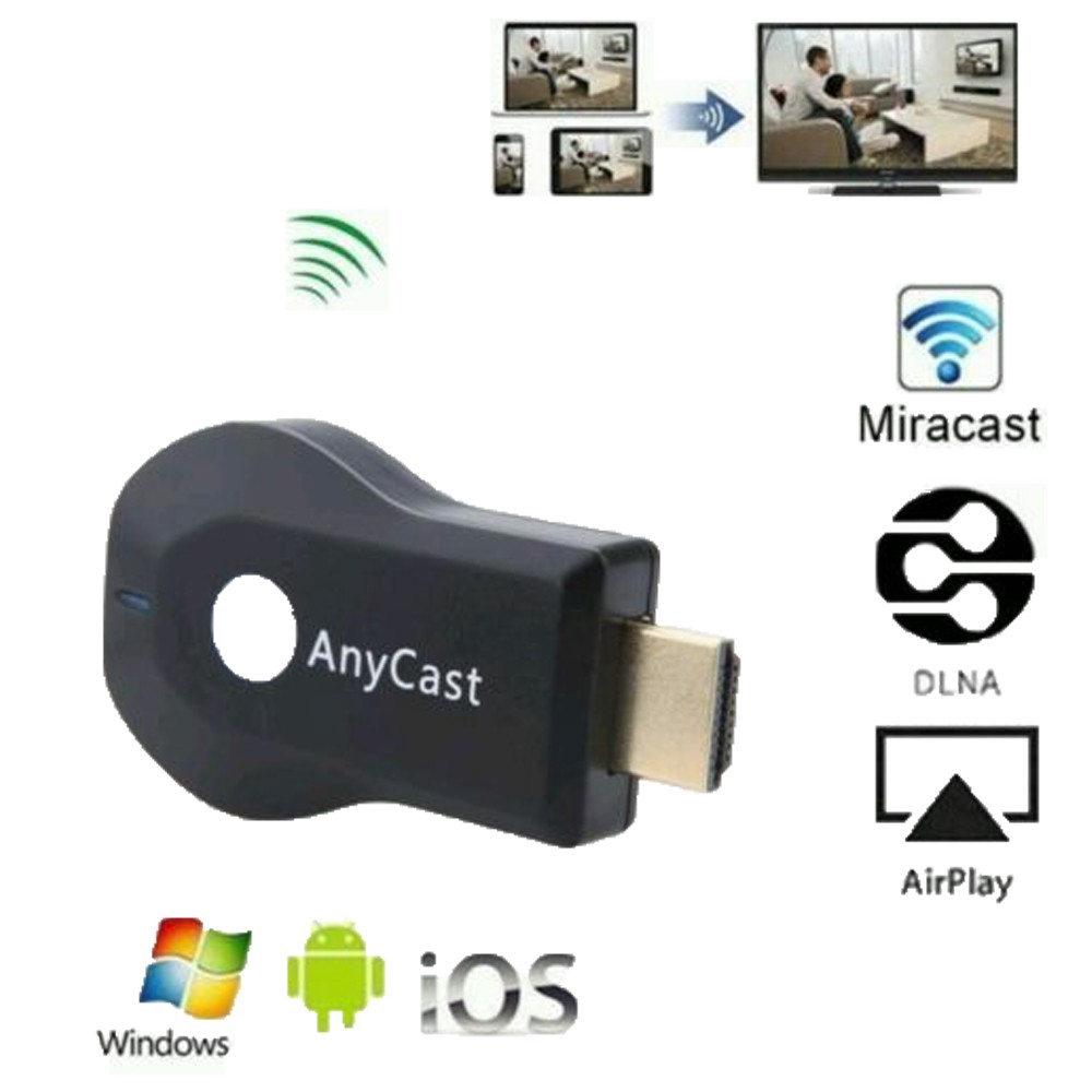 Thiết bị thu tín hiệu HDMI AnyCast M2 Plus 1080P hỗ trợ cho TV DLNA tiện dụng