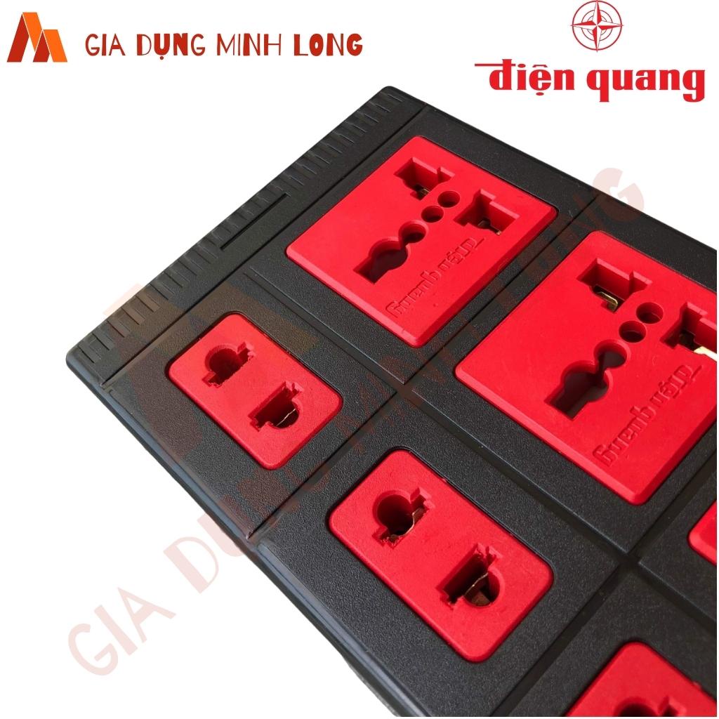 Ổ cắm  8 Lỗ đa năng Điện Quang ECO ĐQ ESK 8ECO - Ổ cắm liền dây 2 mét, 5 mét chịu tải 2 màu đen; trắng