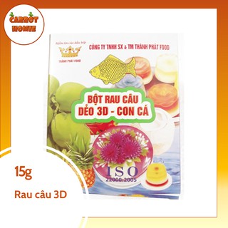 Bột rau câu con cá dẻo 3D