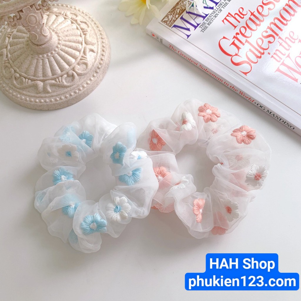 [HÀNG QUẢNG CHÂU LOẠI 1] Buộc Tóc vải Hoa Cúc dễ thương phong cách Hàn Quốc TO17T1