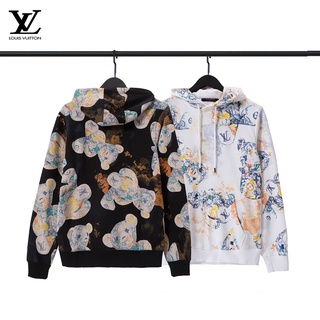 Lv Áo Hoodie Cotton Tay Dài In Họa Tiết Gấu Hoạt Hình Thời Trang Cho Nam Và Nữ