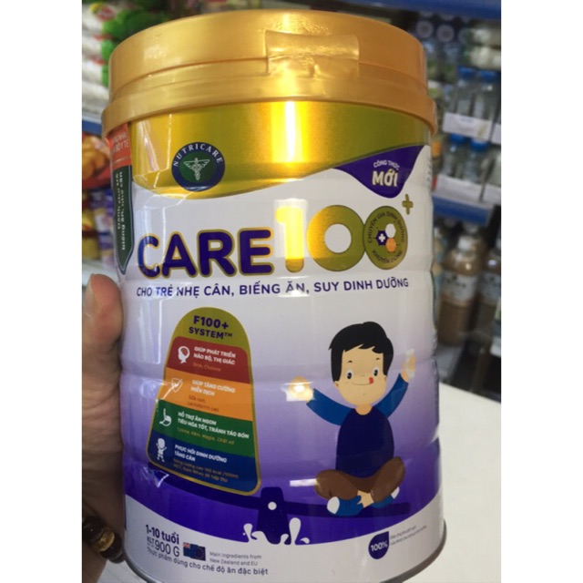 {Mẫu mới}Sữa Care 100+ dành cho trẻ 1-10 tuổi (900g)