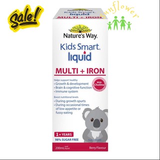 Siro bổ sung sắt và vitamin tổng hợp cho trẻ Multi Iron Nature nội địa ÚC 200ml