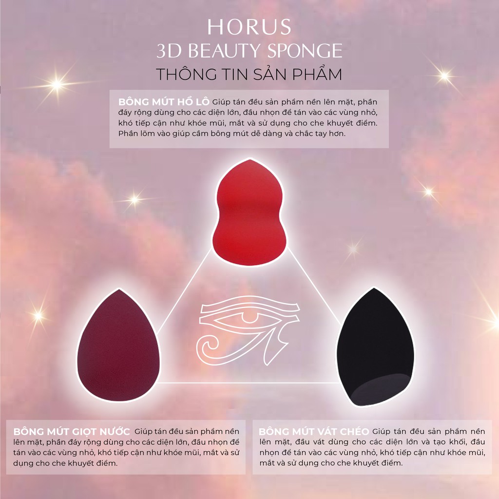 Mút Trang Điểm Horus 3d Beauty Sponge