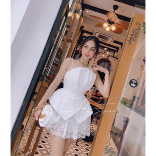 áo peplum lệch vai
