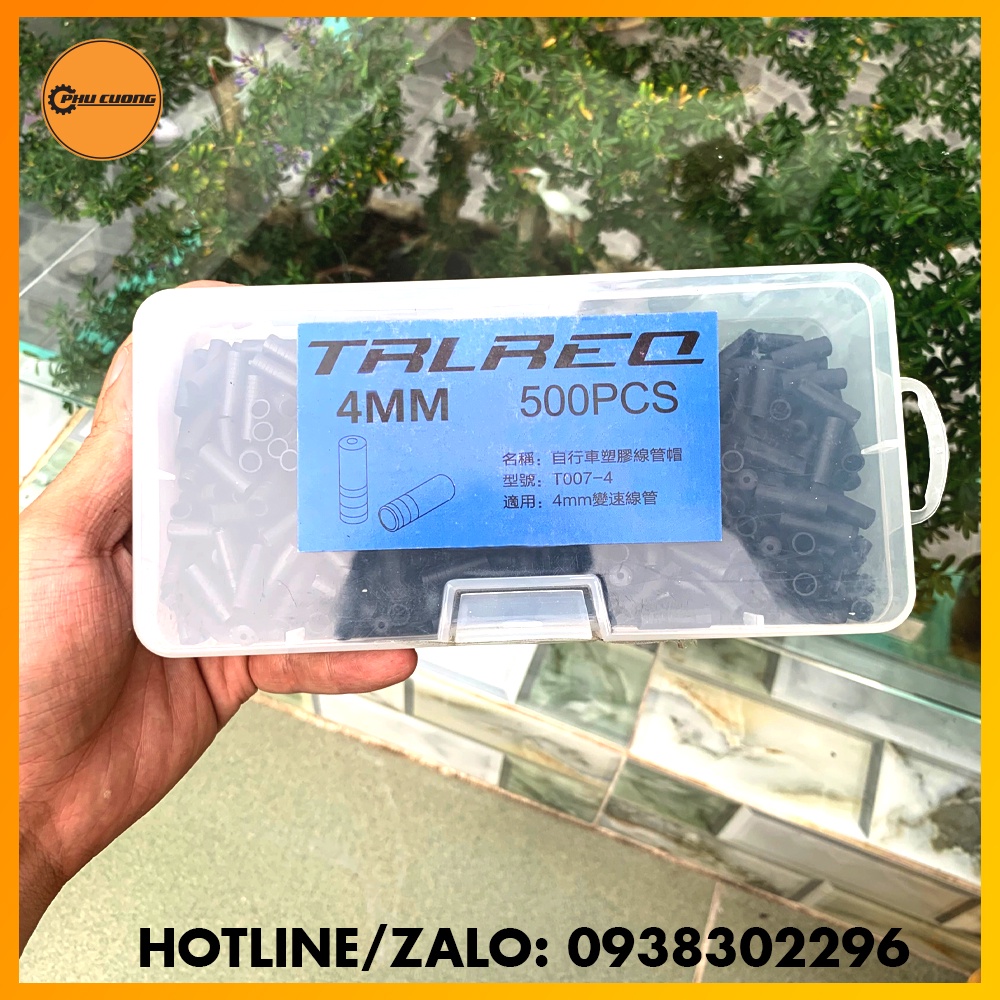 Đầu nắp chặn vỏ dây đề xe đạp TRLREQ đen - 4mm
