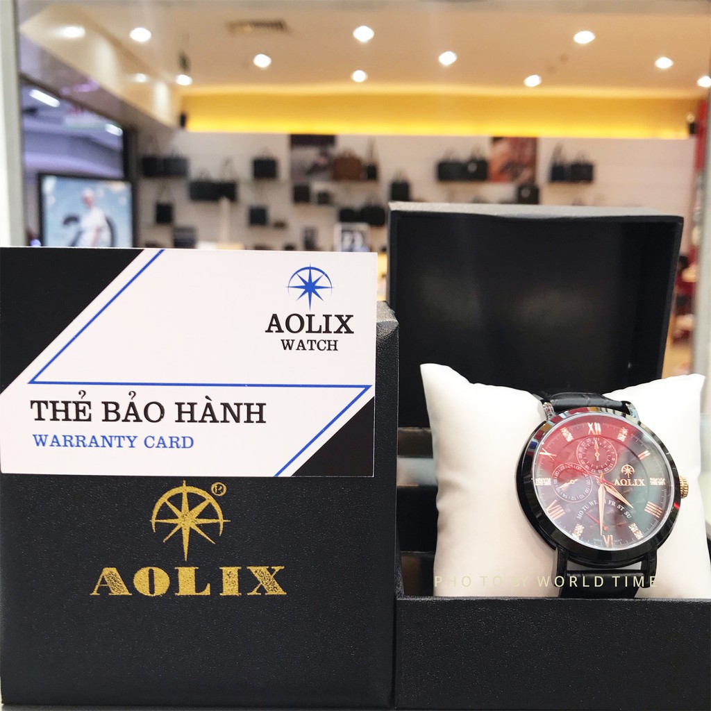 Đồng Hồ Nam Aolix AL 7076G B [Full Hộp , Thẻ Bảo Hành] Kính Sapphire Chống Xước - Chống Nước