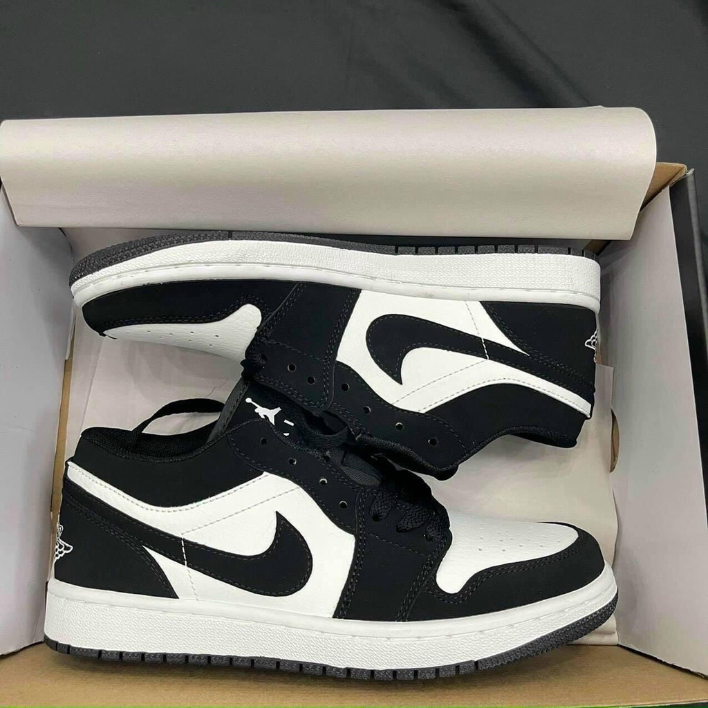 Giày Jdan đen trắng thấp cổ, Giày Sneaker JD1 thấp cổ freeship nam nữ fuill boxbill | BigBuy360 - bigbuy360.vn