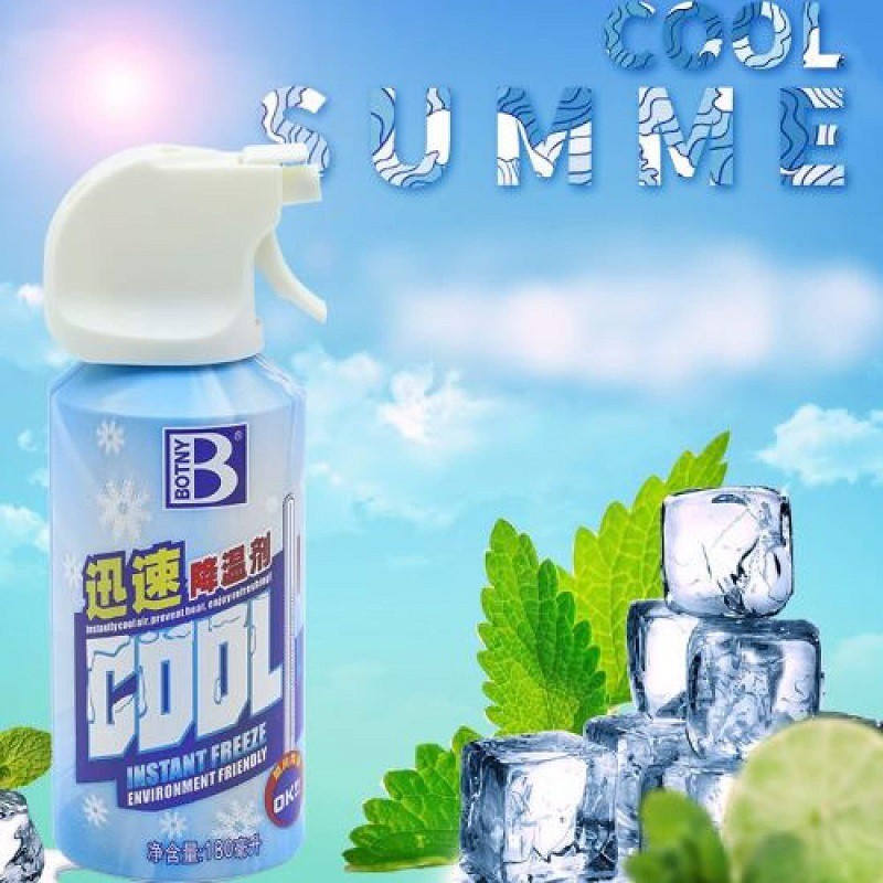 Bình xịt làm lạnh tức thời ô tô xe máy Instant Freeze Cool 180ml - 260ml - Làm lạnh nhanh, khử mùi hiệu quả