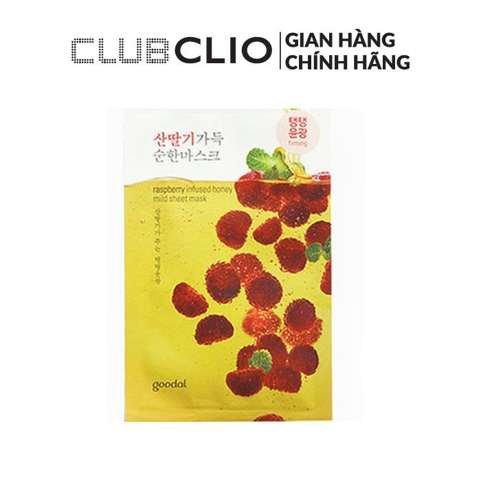 (HSD-01/08/23)Mặt Nạ Giấy Bổ Sung Độ Ẩm Goodal Raspberry Infused Honey Mild Sheet Mask 23ml