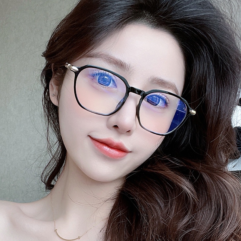 Mắt Kính Gọng Vuông Lớn Chống Ánh Sáng Xanh Dương Phẳng Bảo Vệ Mắt Kính Máy Tính Điện Thoại Di Động Cho Nam Và Nữ Mới