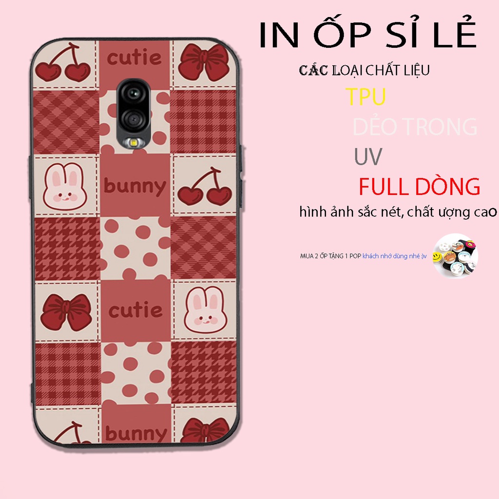 Ốp lưng điện thoại Samsung j7 plus / j7+ ô vuông , đen ,trắng , đỏ , trerry