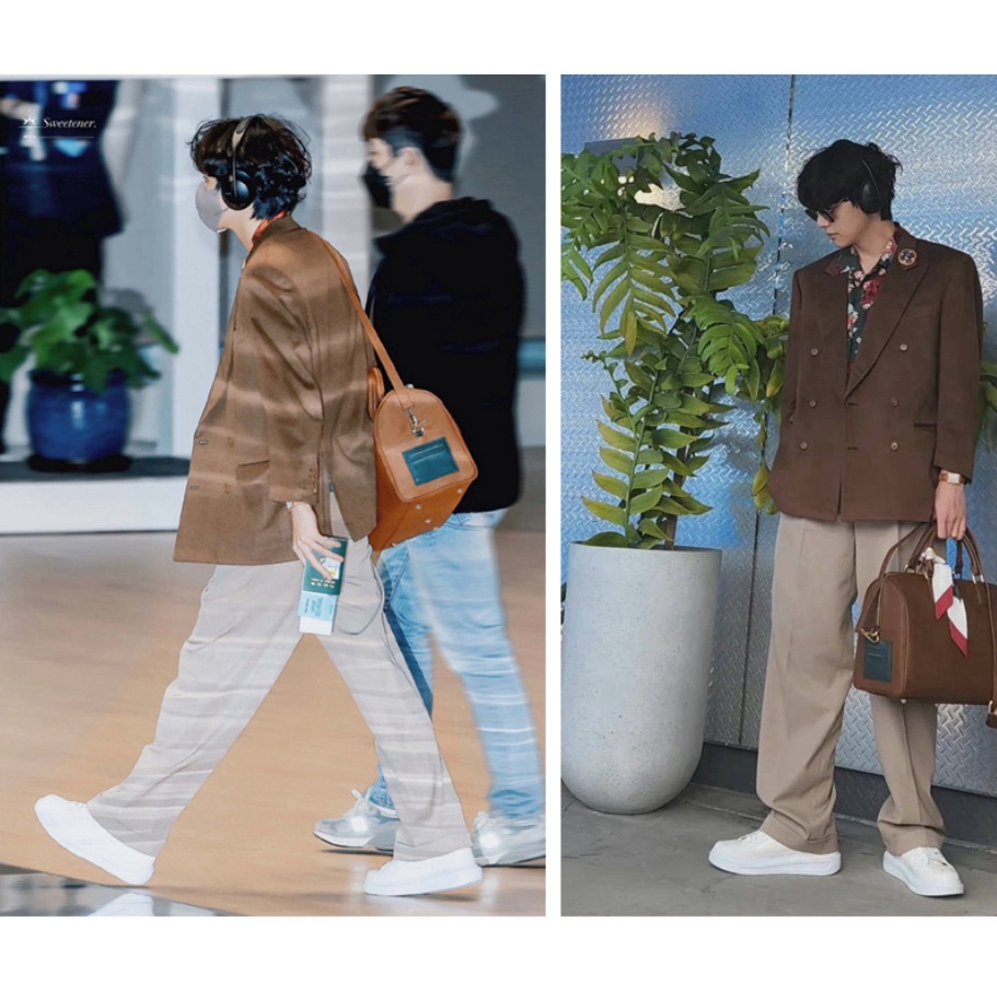 Kpop BTS V Kim Tae Hyung Design Same Mute Boston Large Capacity Bag Messenger Bag Crossbody Bag Shoulder Bag for ARMY Gift