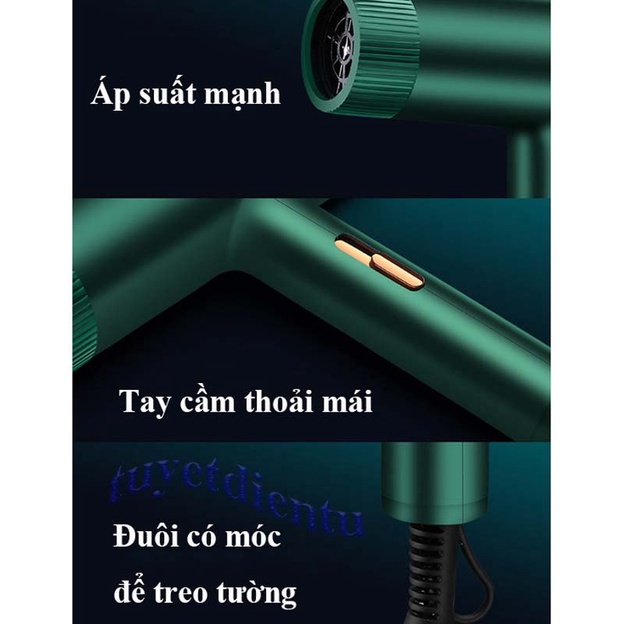 Máy sấy tóc 2 chiều nóng lạnh deliya 2800 mẫu mới, ánh sáng xanh chăm sóc tóc mềm mượt, máy sấy tóc công suất