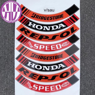 Bộ tem dán vành bản to REPSOL - MS070