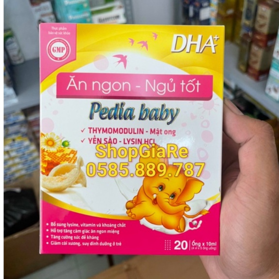 Pediababy ăn ngon ngủ tốt giúp bé ăn ngon ngủ tốt bé thông minh, hỗ trợ bé kén ăn, ngủ không ngon giấc 20 ống