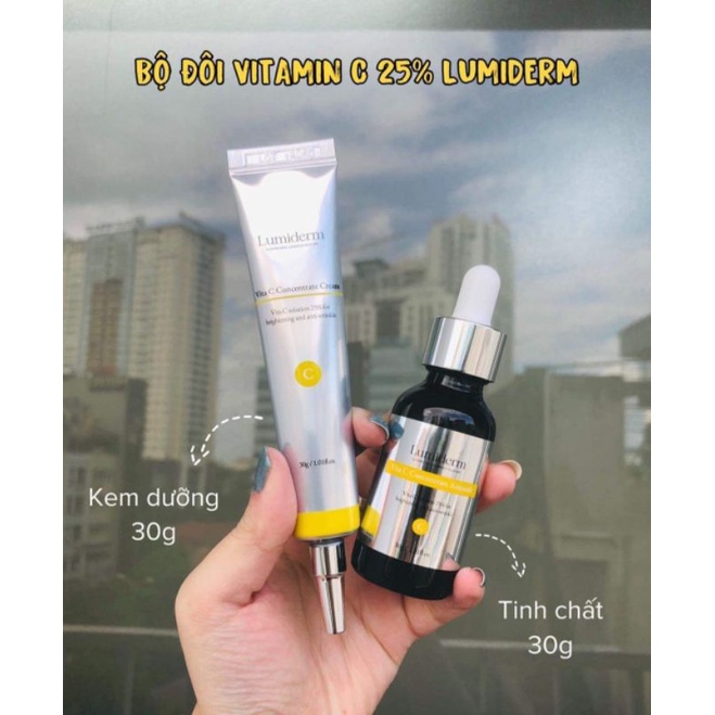 TINH CHẤT SERUM VÀ KEM DƯỠNG VITAMIN C 25% LUMIDERM