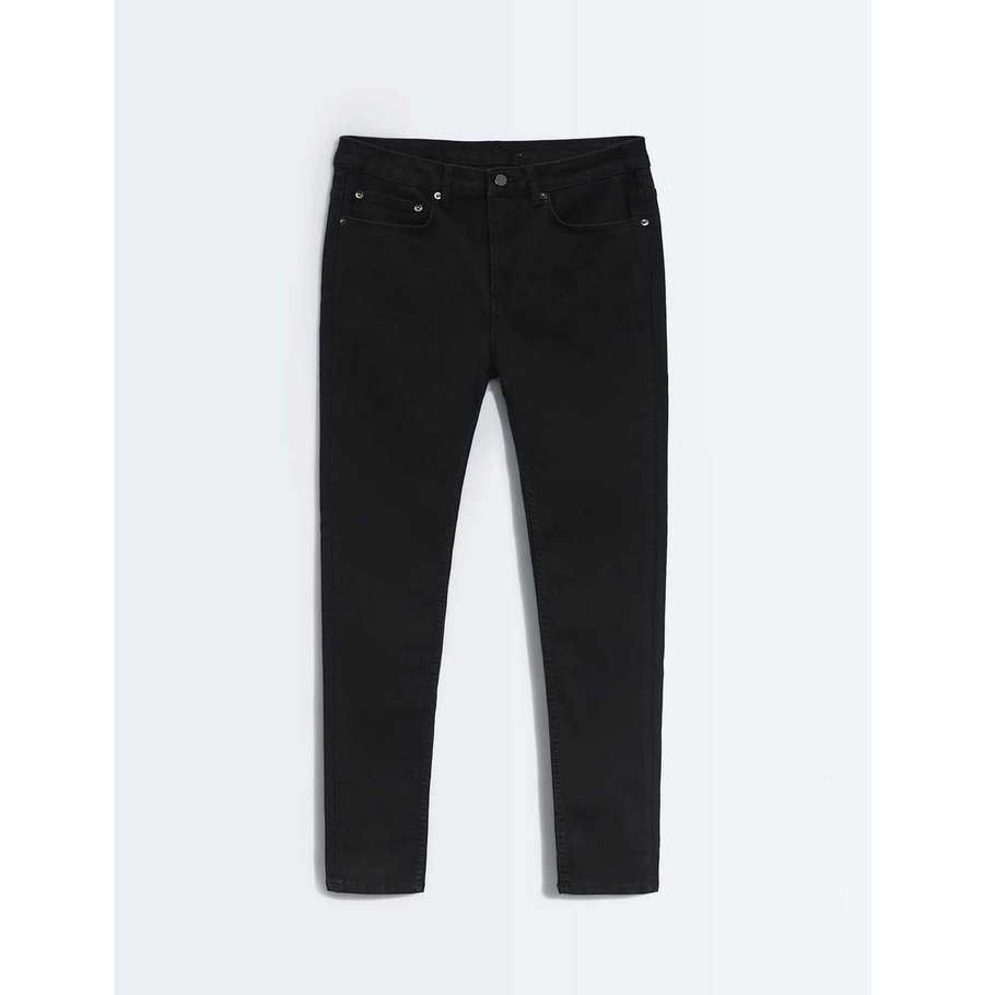 Quần jean nam đen cao cấp không phai màu form slimfit VNLINE - QJS210401