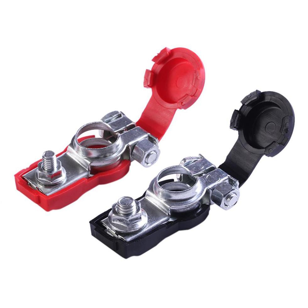 2 kẹp nối đầu cuối bằng hợp kim kẽm cho bình ắc quy xe hơi