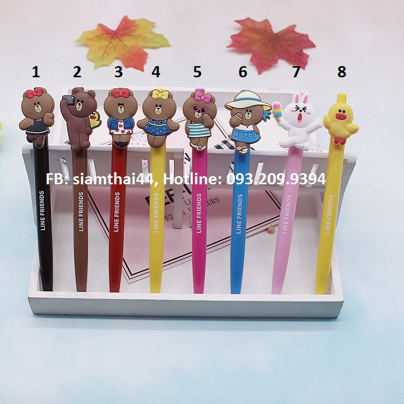 Bút Bi Mực Đen Nhóm Bạn Line Friend