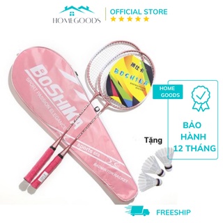 Cặp 2 Vợt Cầu Lông Bền Đẹp Chất Liệu Hợp Kim Nhôm Chắc Chắn + Tằng Thêm 3 Trái Cầu Nhựa - Homegoods123