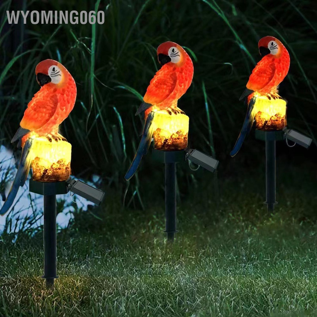 Wyoming060 Mặt đất năng lượng mặt trời ngoài Chèn ánh sáng cảnh quan Hình dạng con vẹt Đèn trang trí ngủ cắm trại không thấm nước