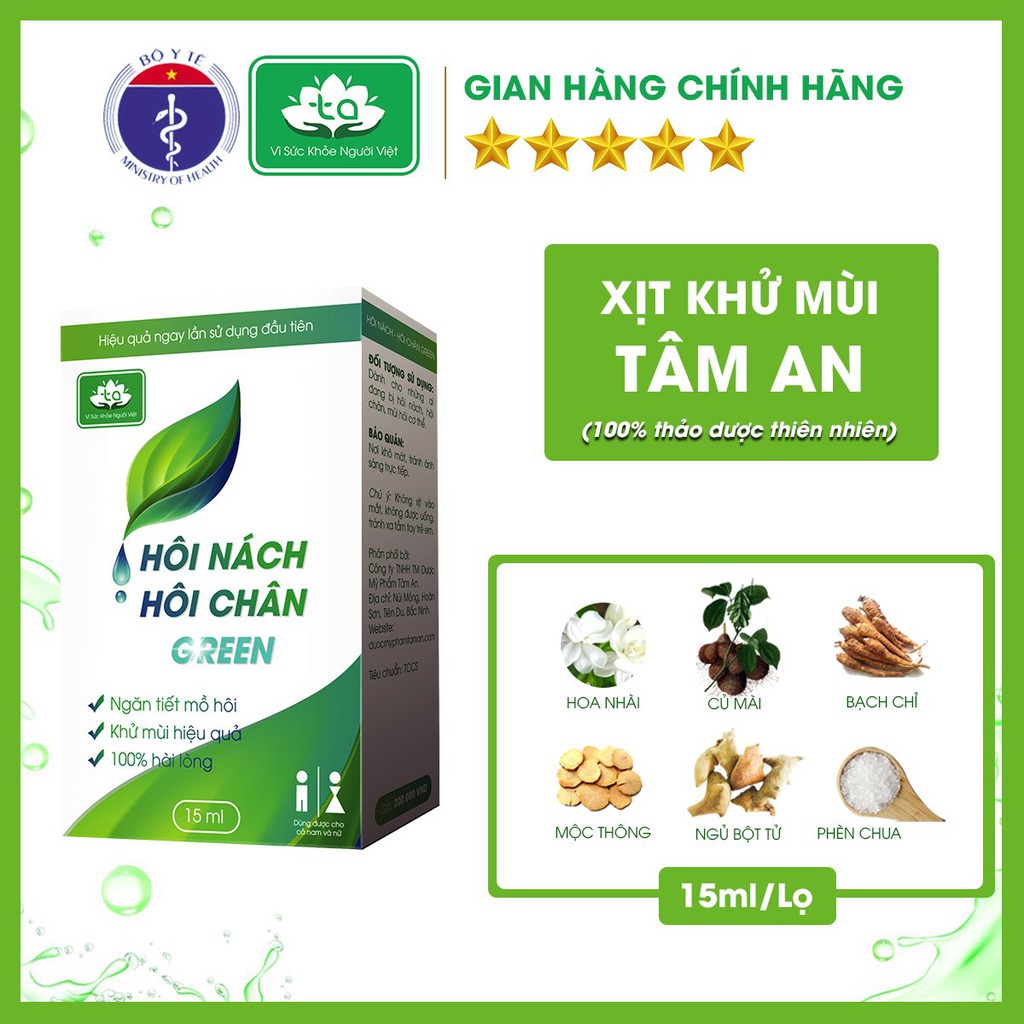 [SP CHÍNH HÃNG]Xịt Khử Mùi Hôi Nách Hôi Chân Tâm An | BigBuy360 - bigbuy360.vn