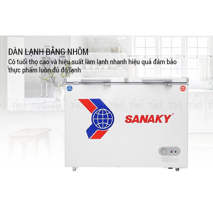 Tủ đông/Mát Sanaky VH-255W2 195lit (Miễn phí giao tại HCM-ngoài tỉnh liên hệ shop)