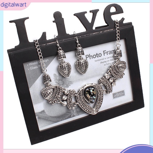 Bộ trang sức đính đá lấp lánh phong cách vintage chất lượng cao