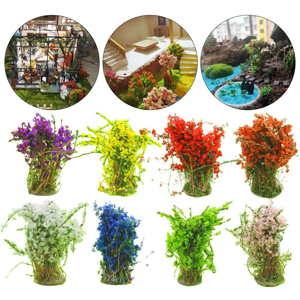 Set 4 Mô Hình Xe Lửa / Hoa Trang Trí Tiểu Cảnh