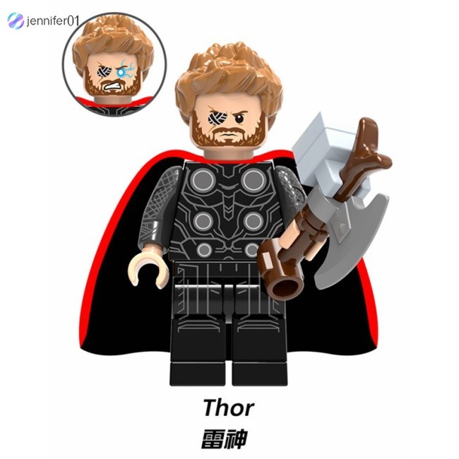 Đồ Chơi Lắp Ráp Lego Nhân Vật Siêu Anh Hùng Marvel Thor Loki Hela Odin Iron Man Spiderman