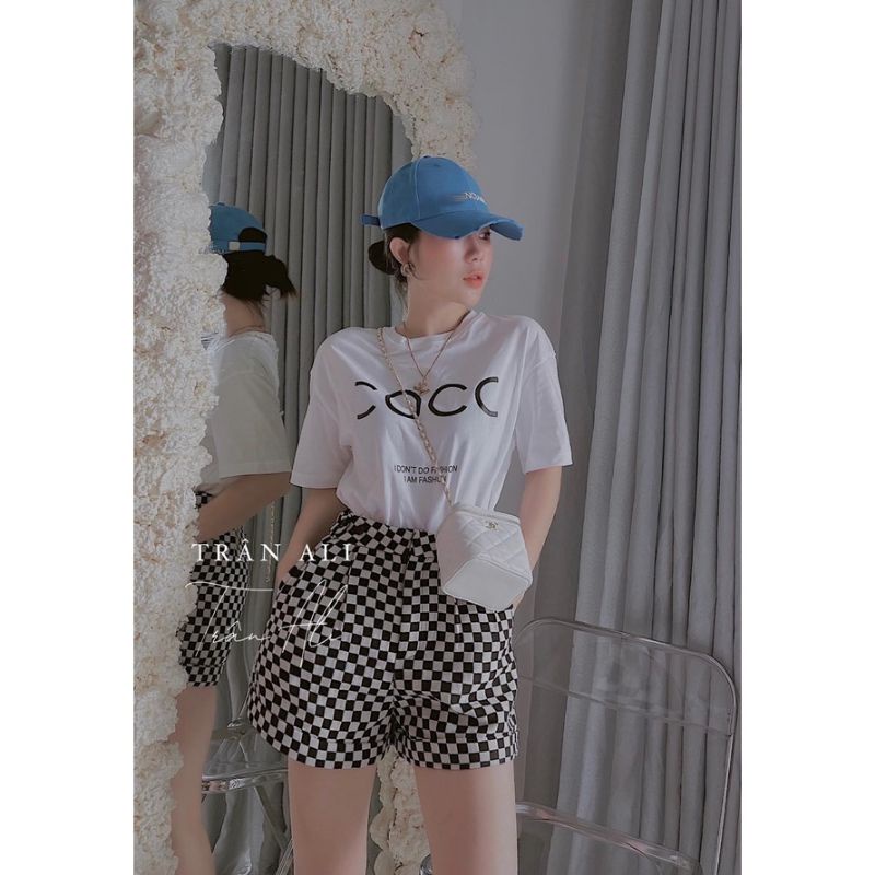 Bộ cộc COCO quần kẻ