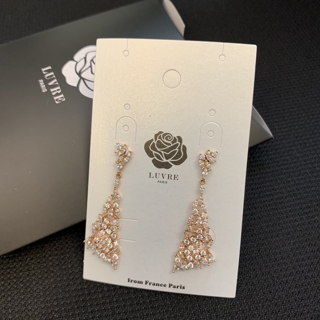 [Hàng có sẵn] Bông tai cao cấp LUVRE Paris Hàn Quốc