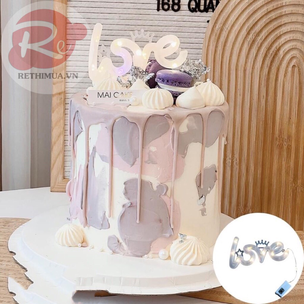 [SIÊU RẺ❤️] – Đèn Led Chữ Love - Trang trí bánh sinh nhật bánh kem