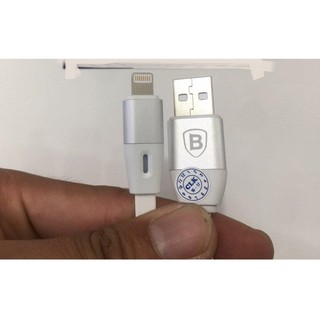 Cáp sạc lightning tự ngắt đầu báo đèn led Baseus