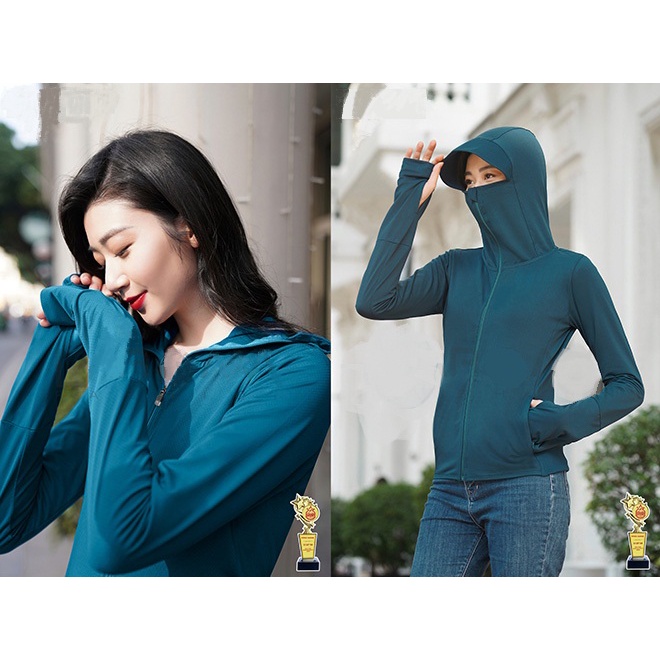Áo Chống Nắng Nữ Cao Cấp Thiết Kế Vành Mũ Rộng Tránh Chói Mắt, Cản Tia Cực Tím
