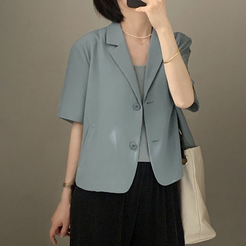 Áo Khoác Blazer Nữ Ngắn Tay Dáng Ngắn Công Sở Thanh Lịch Thời Trang Sugal AO KHOAC NU 002 | BigBuy360 - bigbuy360.vn