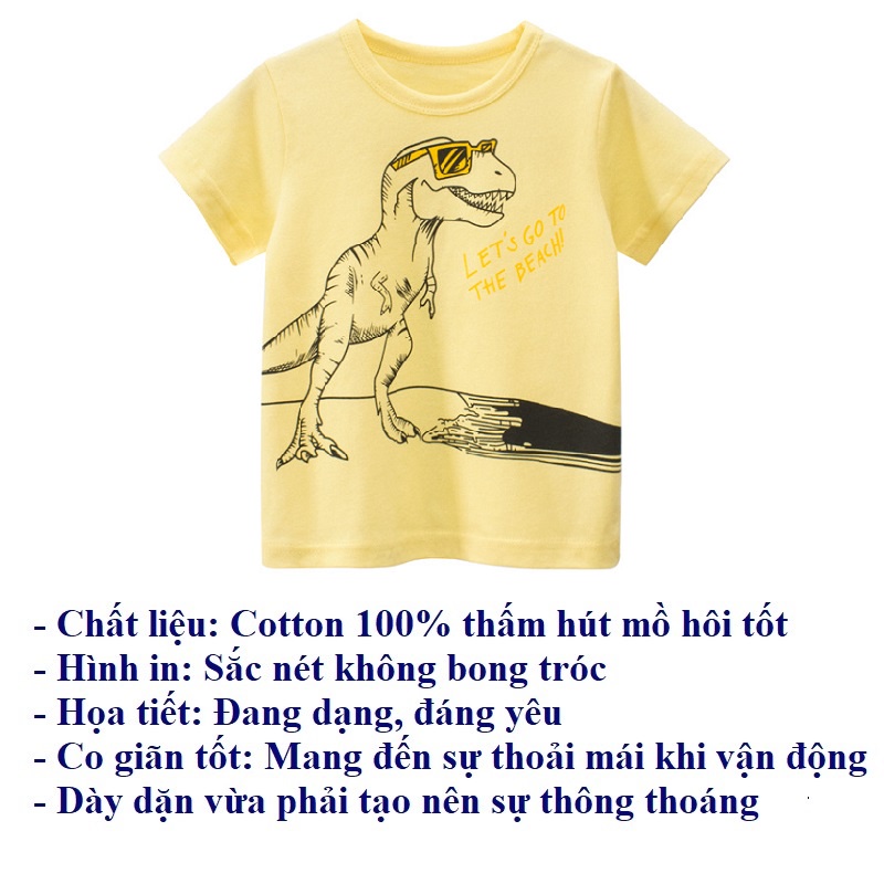 Áo thun cộc tay bé trai hàn quốc thời trang trẻ em 2 đến 8 tuổi SKIDS