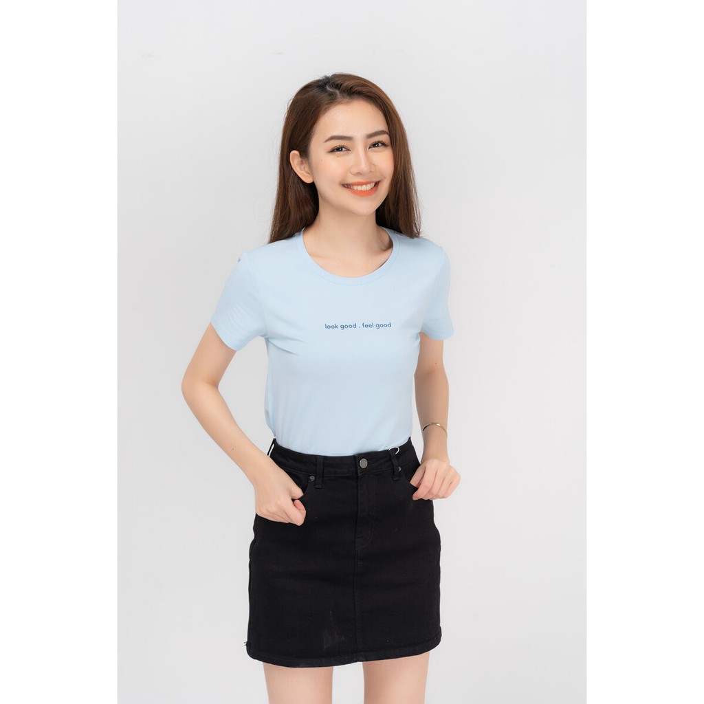 Áo phông nữ cổ tròn cotton YODY thấm hút cực tốt, thoáng mát và mềm mại - PPN4134 | BigBuy360 - bigbuy360.vn