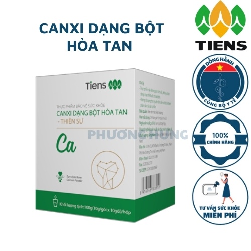 Canxi dạng bột hòa tan giúp bổ sung canxi tăng cường sức khỏe và làm chắc xương (10 gói/hộp) TIENS
