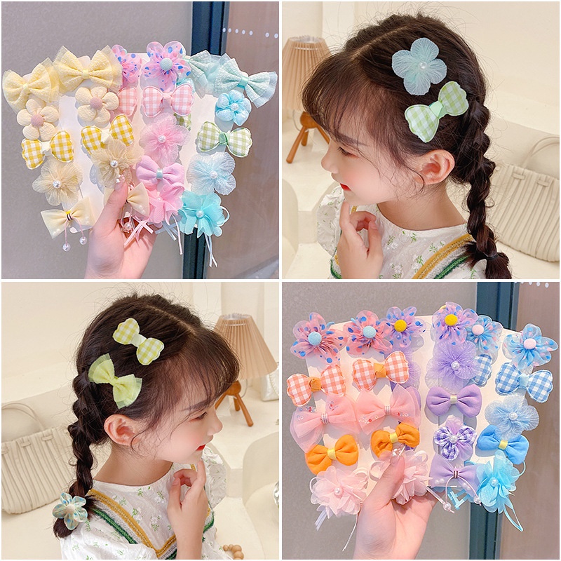 Kẹp Tóc Nơ Hình Hoa Dễ Thương Cho Bé Gái