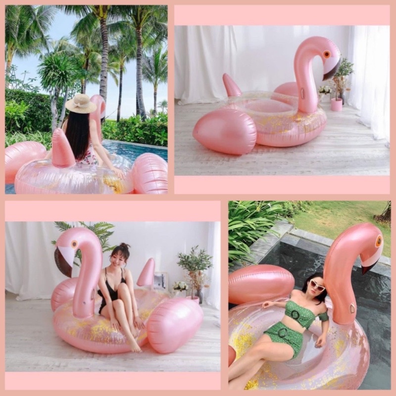 PHAO KHỔNG LỒ HỒNG HẠC ÓNG ÁNH MẨU MỚI (có sẵn)