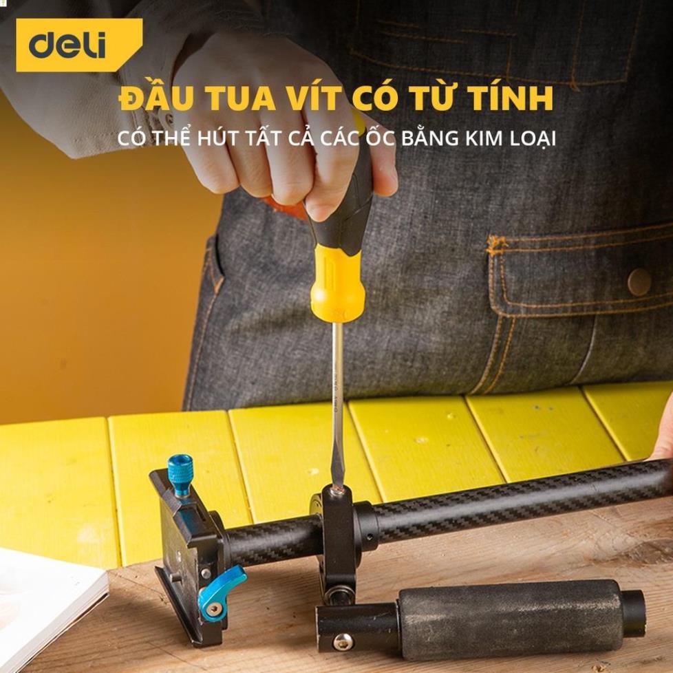 Bộ Tua Vít Deli 6 Chiếc Cao Cấp Chính Hãng - Chất Liệu Siêu Bền, Chống Mòn, Gỉ, Tay Cầm Chống Trơn Trượt - DL3502 .