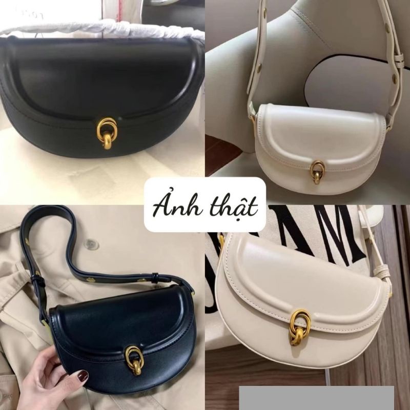 Túi xách nữ đeo vai da mềm túi kẹp nách size vừa có cúc ở dây sang chảnh hợp thời trang jumito