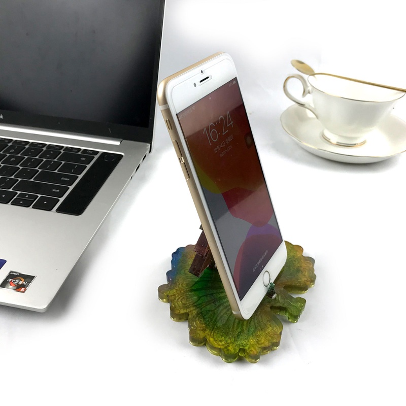 Sa Khuôn Silicon Làm Giá Đỡ Điện Thoại Bằng Pha Lê Epoxy Hình Người Tuyết Giáng Sinh DIY