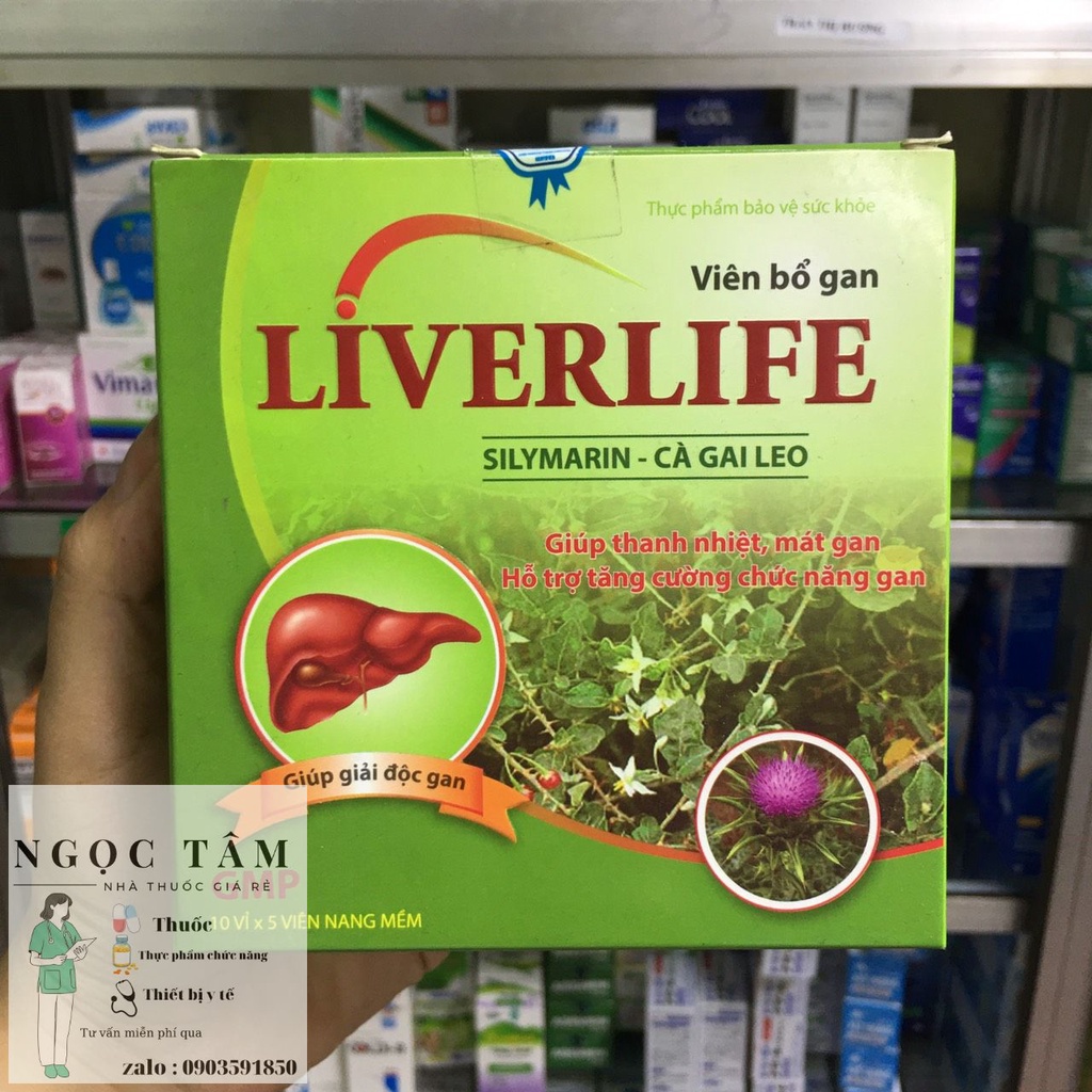 Viên bổ gan LIVERLIFE Nhất Long - Giúp thanh nhiệt, mát gan hộp 10 vỉ x 5 viên