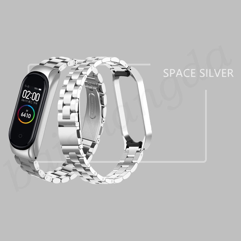 Dây đeo inox cho Mi Band 6 5 4 3 Mi Band 5