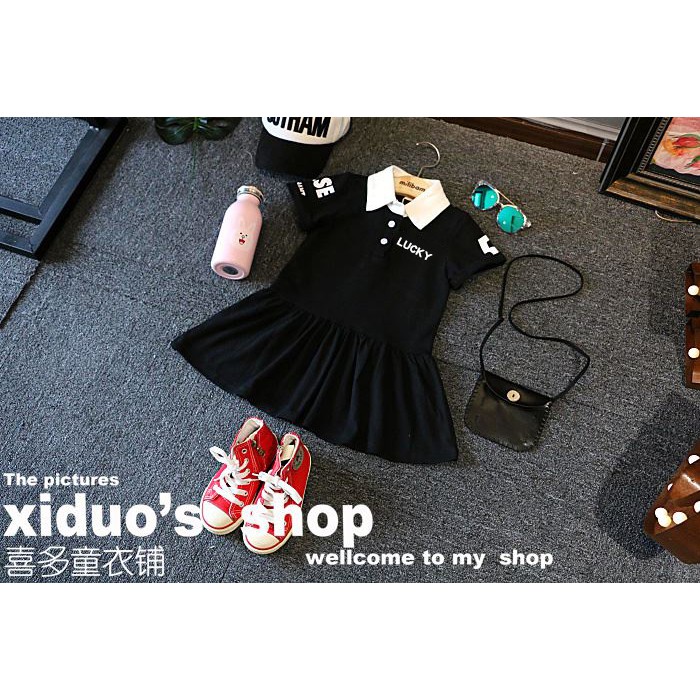 Váy bé gái có cổ